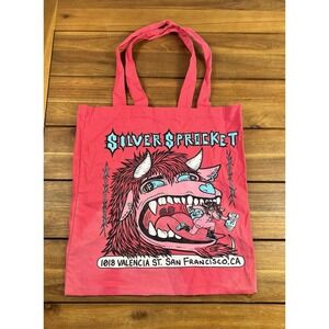 Silver Sprocket Comic Book Store San Francisco Pink Tote Bag Promotional